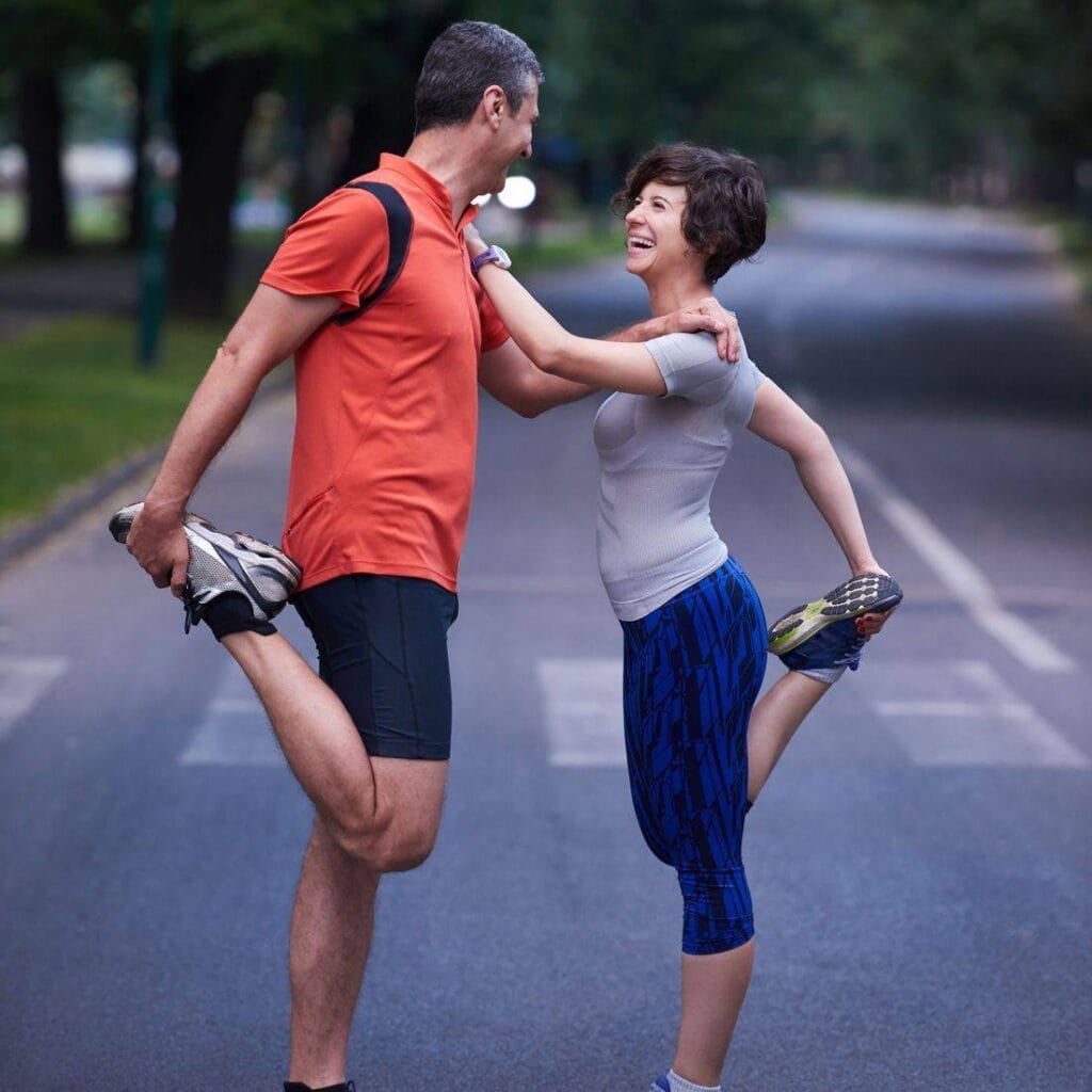 outdoor jogging couple